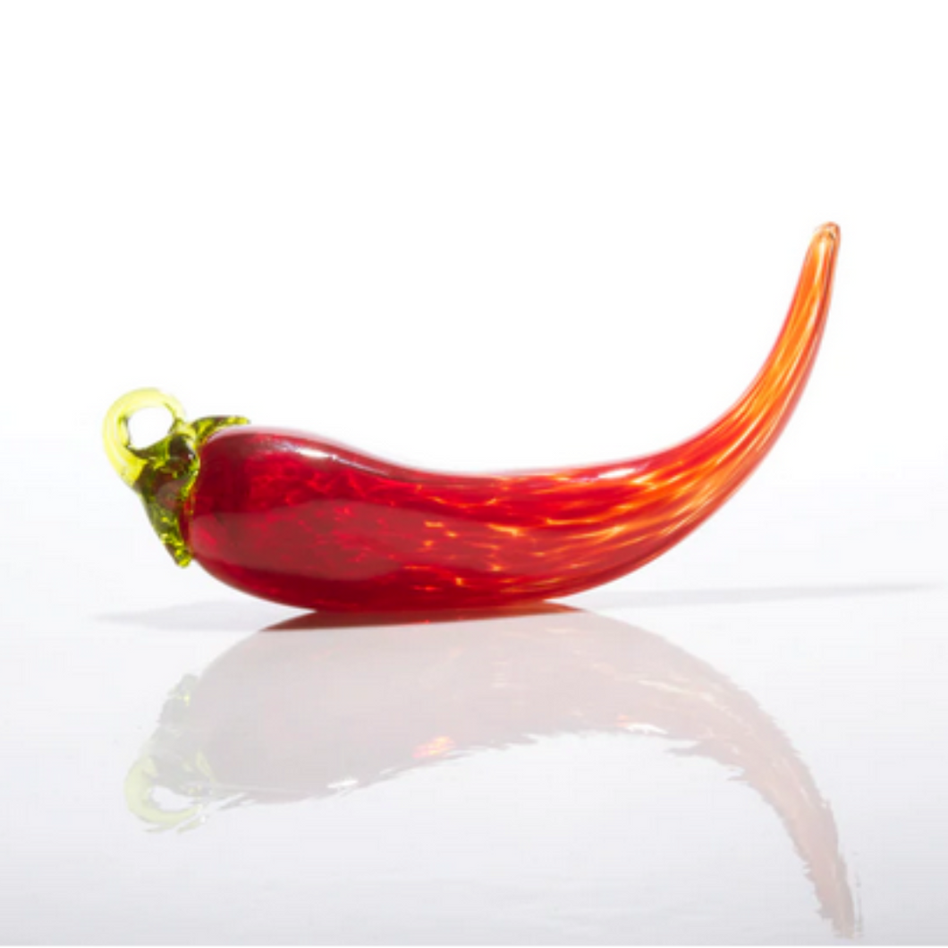 Hand Blown Glass Chili Peppers