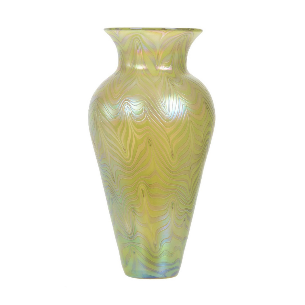 Citron Tall Art Glass Vase