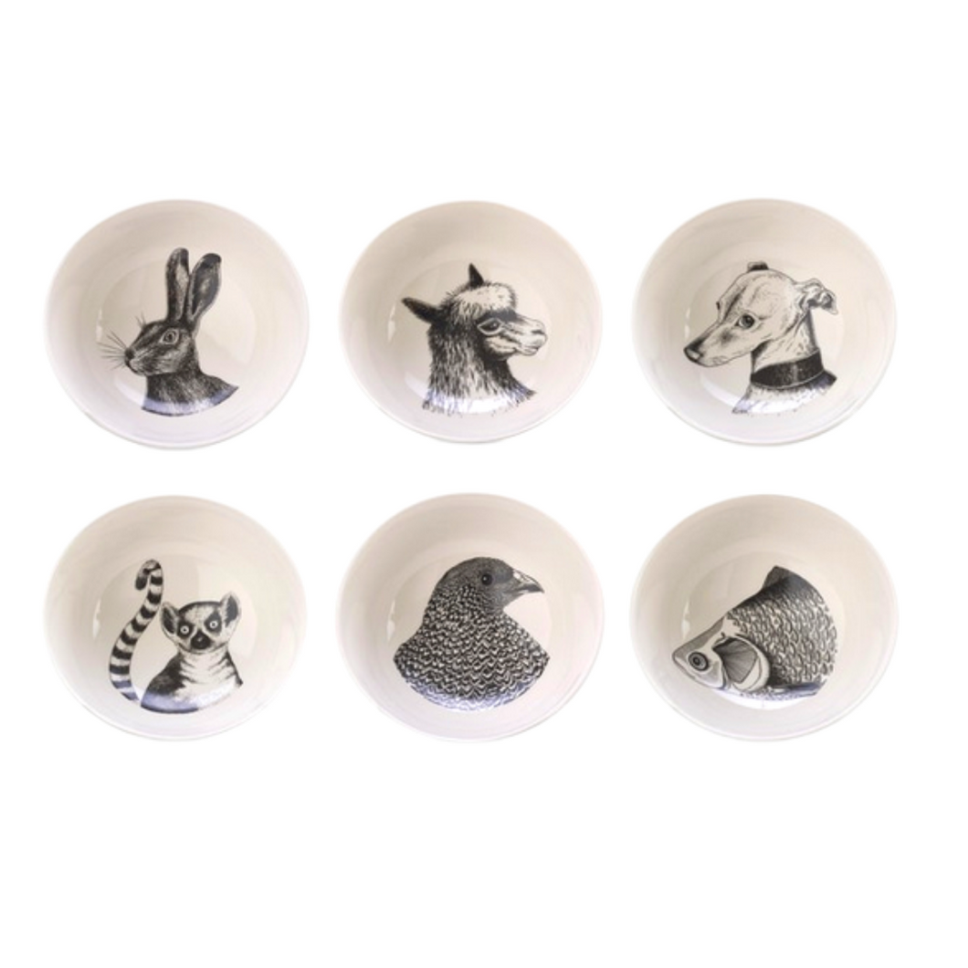 Animals Snack Bowls (Set of 6)