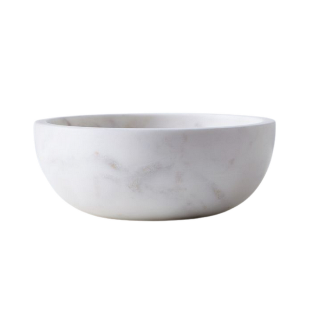 Large White Simple Marble Bowl