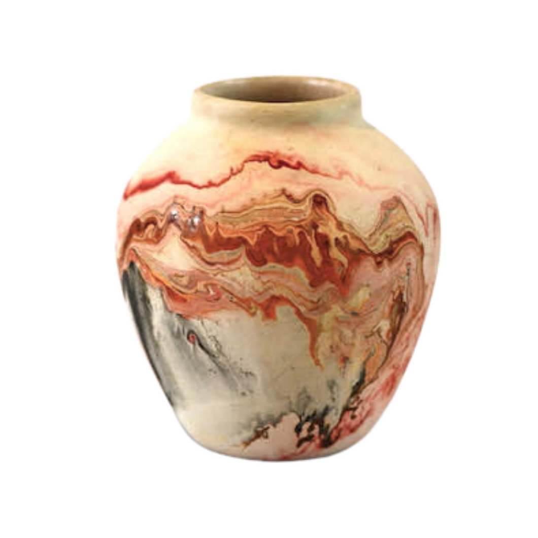 Nemadji Art Pottery Vase (Red and Black)