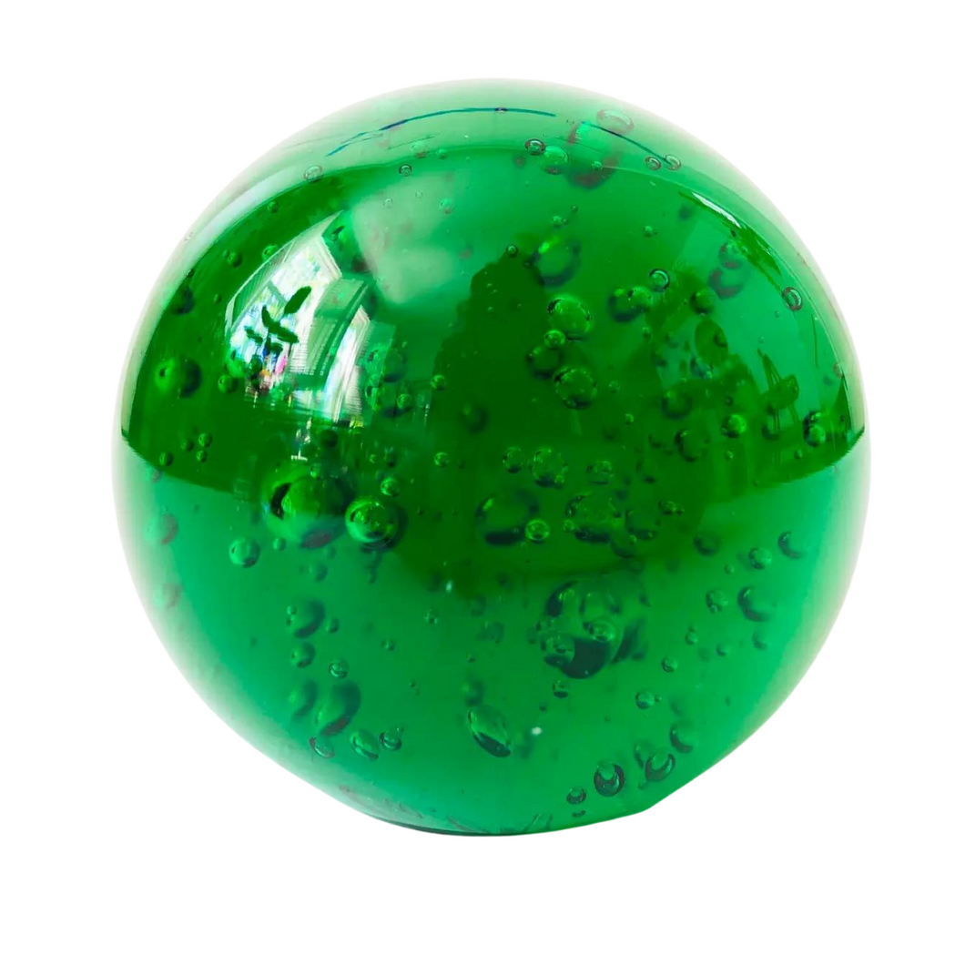 Green Orb Paperweight